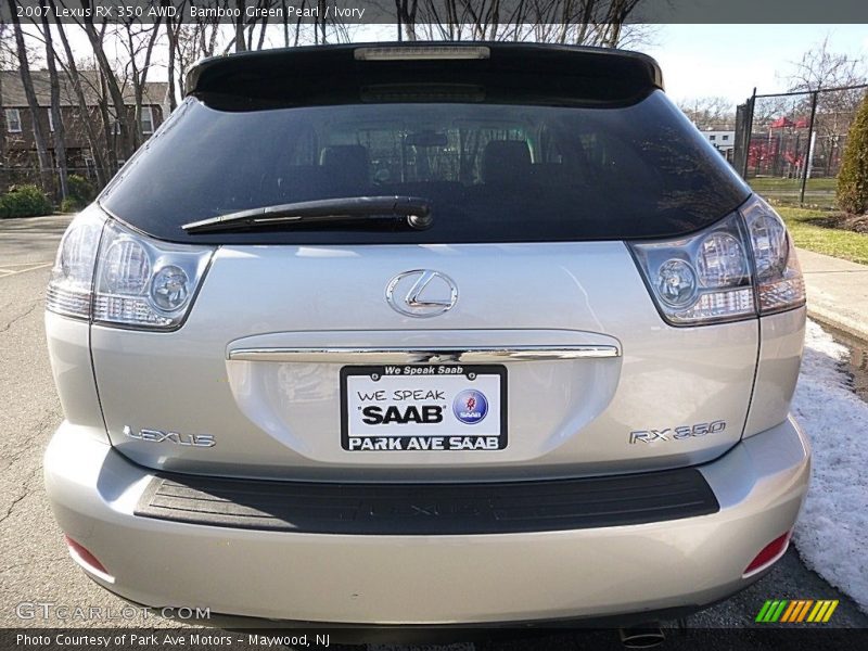 Bamboo Green Pearl / Ivory 2007 Lexus RX 350 AWD