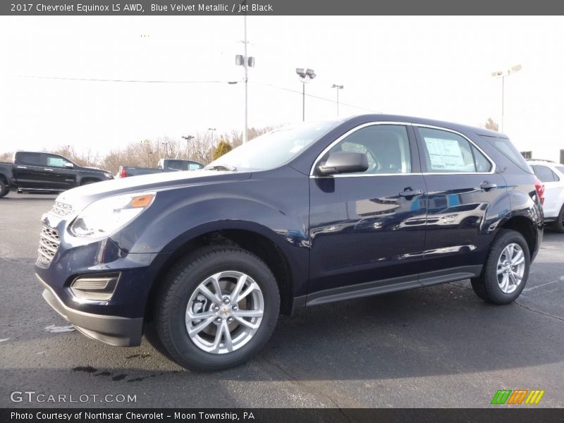 Blue Velvet Metallic / Jet Black 2017 Chevrolet Equinox LS AWD