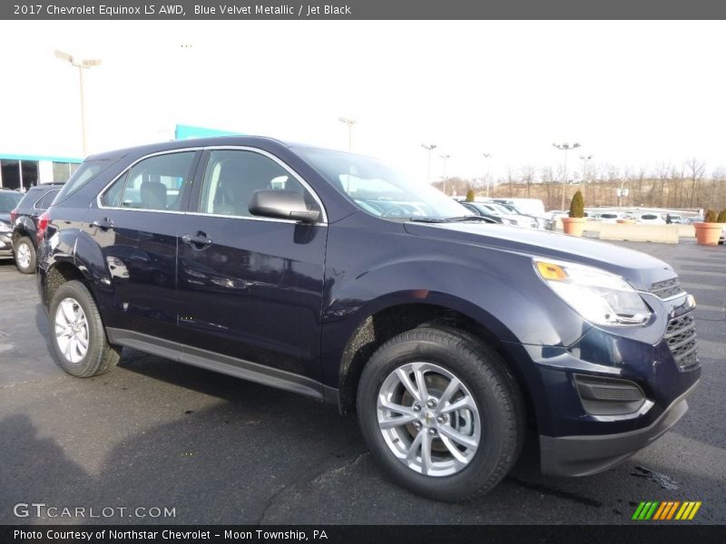 Blue Velvet Metallic / Jet Black 2017 Chevrolet Equinox LS AWD