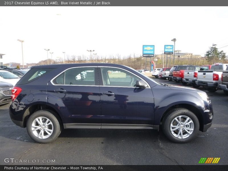 Blue Velvet Metallic / Jet Black 2017 Chevrolet Equinox LS AWD