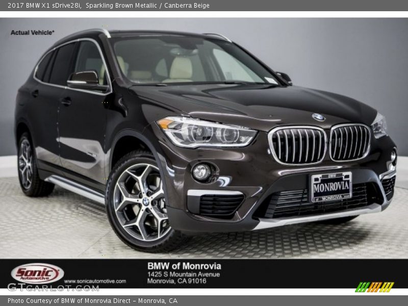 Sparkling Brown Metallic / Canberra Beige 2017 BMW X1 sDrive28i