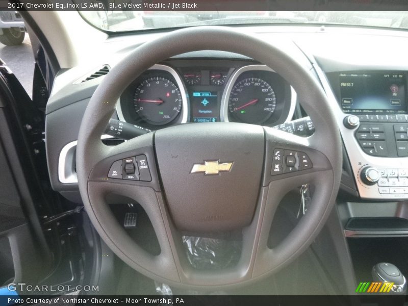 Blue Velvet Metallic / Jet Black 2017 Chevrolet Equinox LS AWD