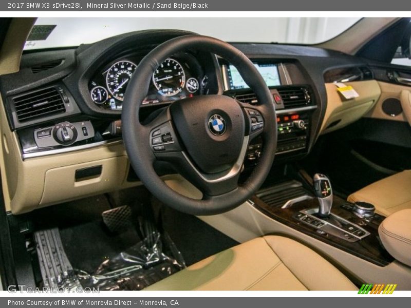 Mineral Silver Metallic / Sand Beige/Black 2017 BMW X3 sDrive28i