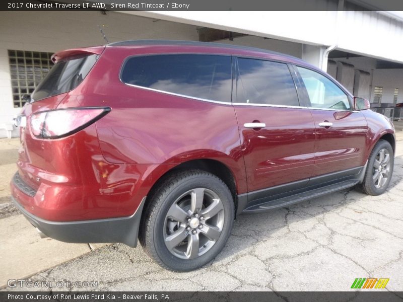 Siren Red Tintcoat / Ebony 2017 Chevrolet Traverse LT AWD