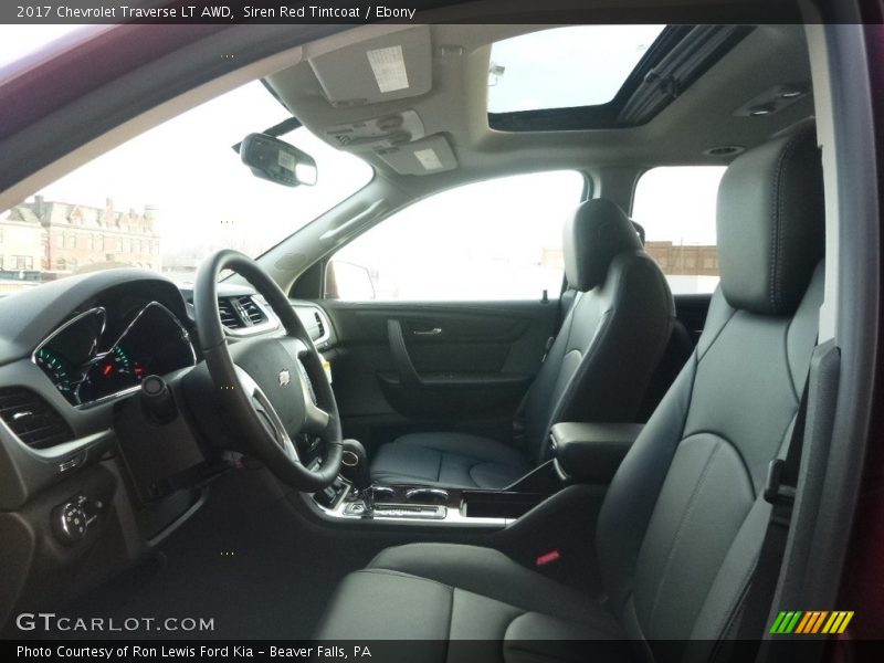 Siren Red Tintcoat / Ebony 2017 Chevrolet Traverse LT AWD