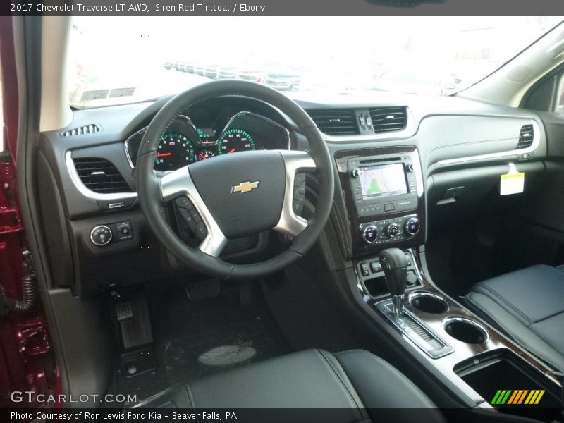 Siren Red Tintcoat / Ebony 2017 Chevrolet Traverse LT AWD
