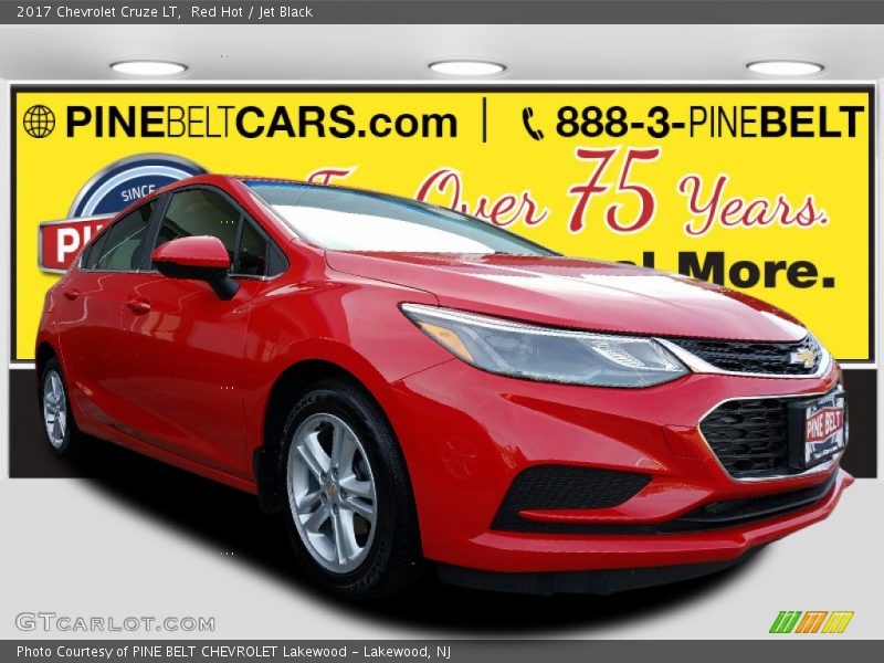 Red Hot / Jet Black 2017 Chevrolet Cruze LT