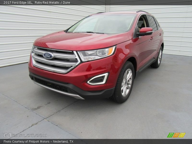 Ruby Red Metallic / Dune 2017 Ford Edge SEL