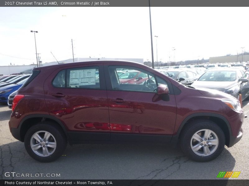 Crimson Metallic / Jet Black 2017 Chevrolet Trax LS AWD