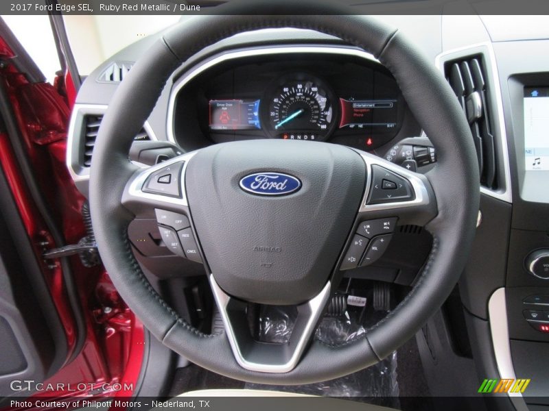 Ruby Red Metallic / Dune 2017 Ford Edge SEL