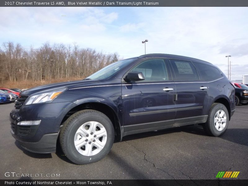 Blue Velvet Metallic / Dark Titanium/Light Titanium 2017 Chevrolet Traverse LS AWD