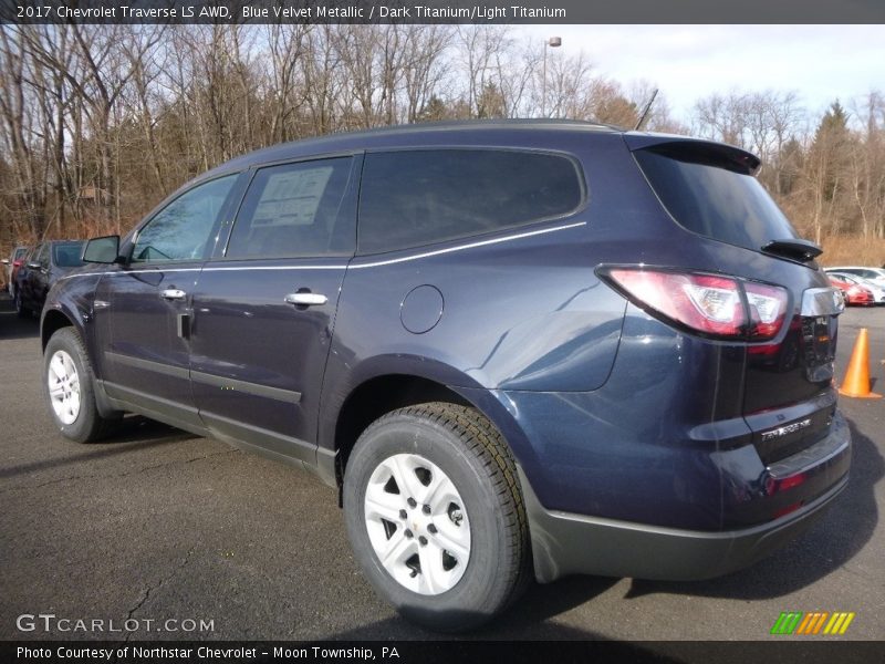 Blue Velvet Metallic / Dark Titanium/Light Titanium 2017 Chevrolet Traverse LS AWD