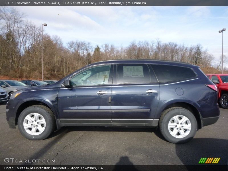 Blue Velvet Metallic / Dark Titanium/Light Titanium 2017 Chevrolet Traverse LS AWD