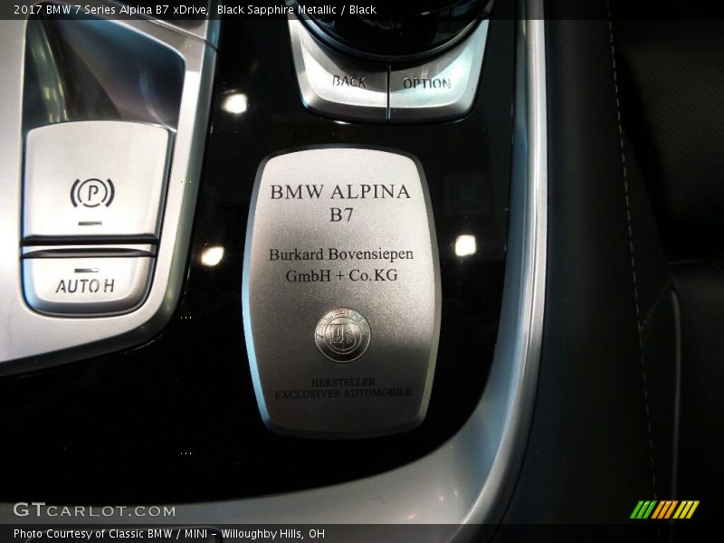 Info Tag of 2017 7 Series Alpina B7 xDrive