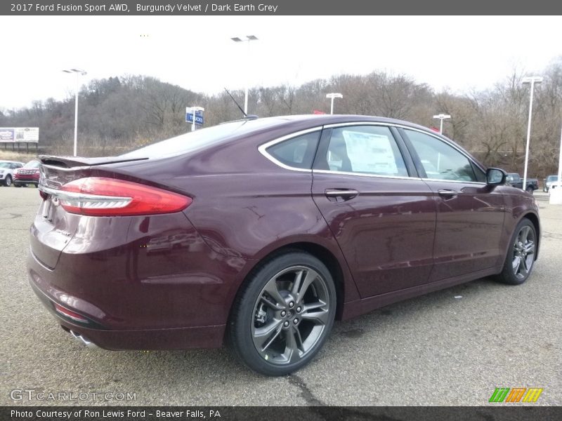 Burgundy Velvet / Dark Earth Grey 2017 Ford Fusion Sport AWD