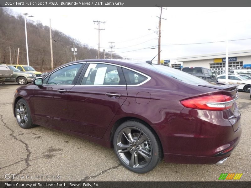 Burgundy Velvet / Dark Earth Grey 2017 Ford Fusion Sport AWD