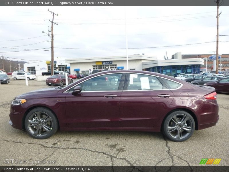 Burgundy Velvet / Dark Earth Grey 2017 Ford Fusion Sport AWD