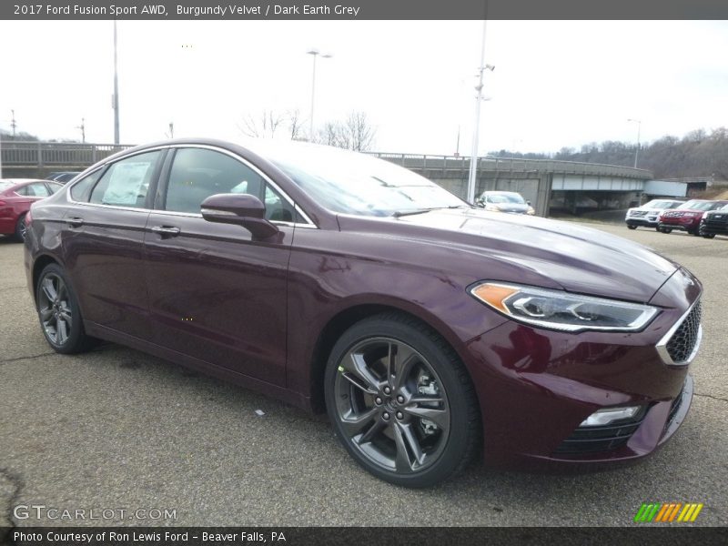 Burgundy Velvet / Dark Earth Grey 2017 Ford Fusion Sport AWD