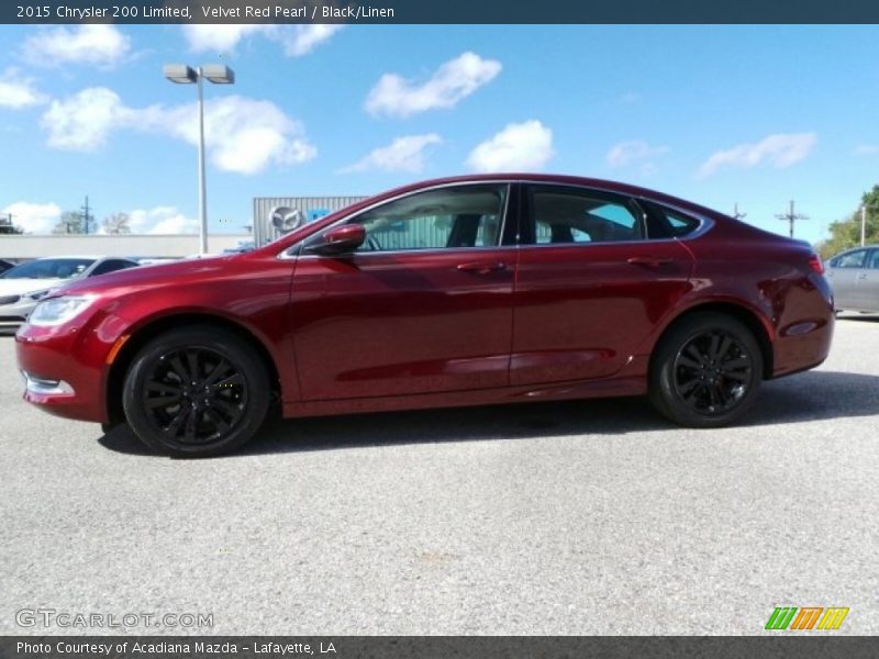 Velvet Red Pearl / Black/Linen 2015 Chrysler 200 Limited