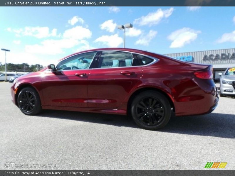 Velvet Red Pearl / Black/Linen 2015 Chrysler 200 Limited