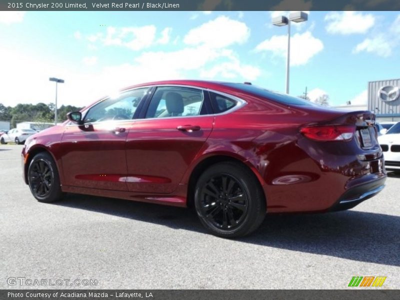 Velvet Red Pearl / Black/Linen 2015 Chrysler 200 Limited