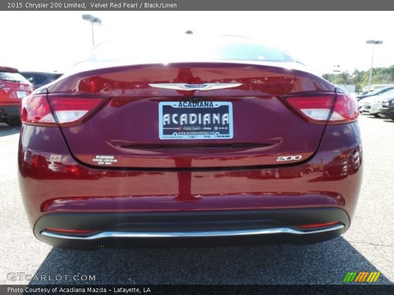 Velvet Red Pearl / Black/Linen 2015 Chrysler 200 Limited