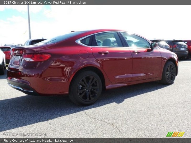 Velvet Red Pearl / Black/Linen 2015 Chrysler 200 Limited