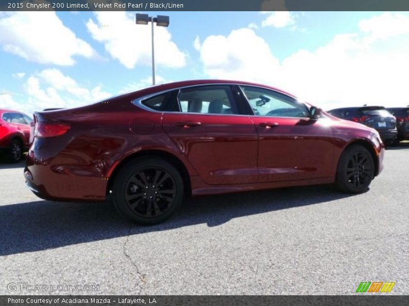 Velvet Red Pearl / Black/Linen 2015 Chrysler 200 Limited