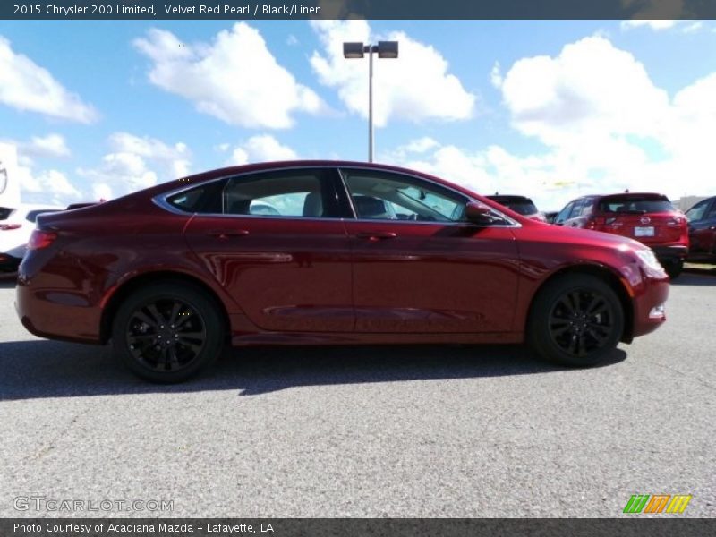 Velvet Red Pearl / Black/Linen 2015 Chrysler 200 Limited