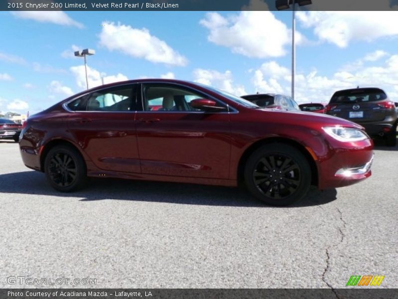 Velvet Red Pearl / Black/Linen 2015 Chrysler 200 Limited