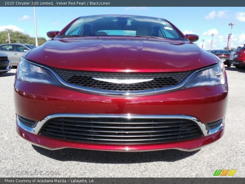 Velvet Red Pearl / Black/Linen 2015 Chrysler 200 Limited