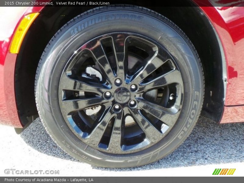 Velvet Red Pearl / Black/Linen 2015 Chrysler 200 Limited