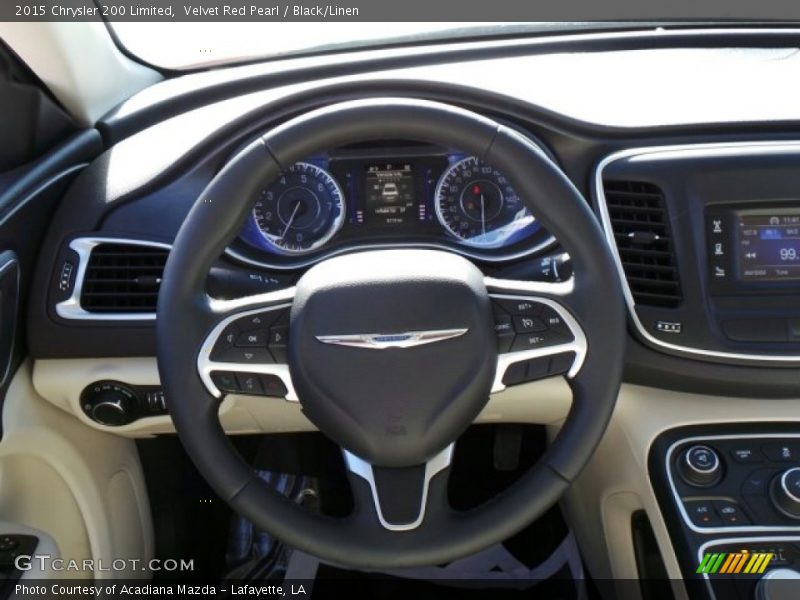 Velvet Red Pearl / Black/Linen 2015 Chrysler 200 Limited