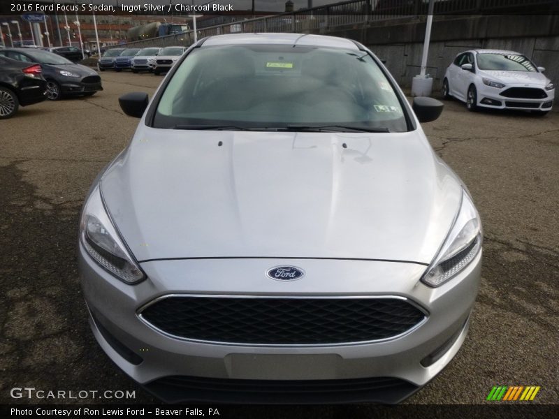 Ingot Silver / Charcoal Black 2016 Ford Focus S Sedan