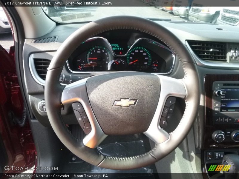Siren Red Tintcoat / Ebony 2017 Chevrolet Traverse LT AWD