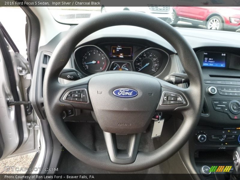 Ingot Silver / Charcoal Black 2016 Ford Focus S Sedan