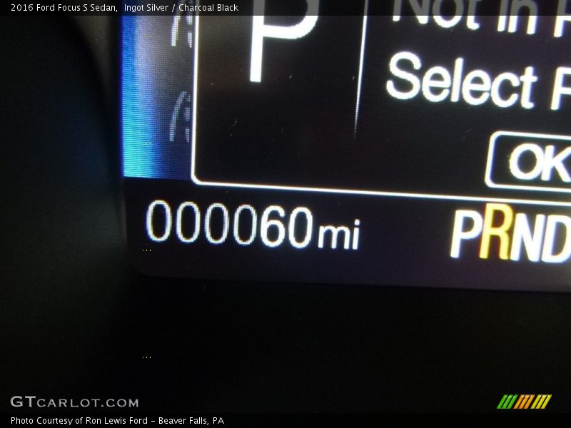 Ingot Silver / Charcoal Black 2016 Ford Focus S Sedan