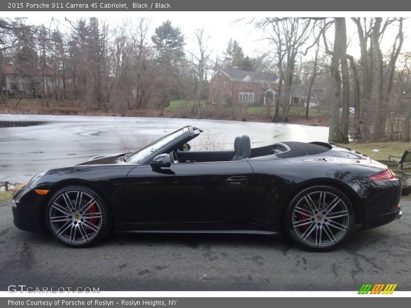 Black / Black 2015 Porsche 911 Carrera 4S Cabriolet