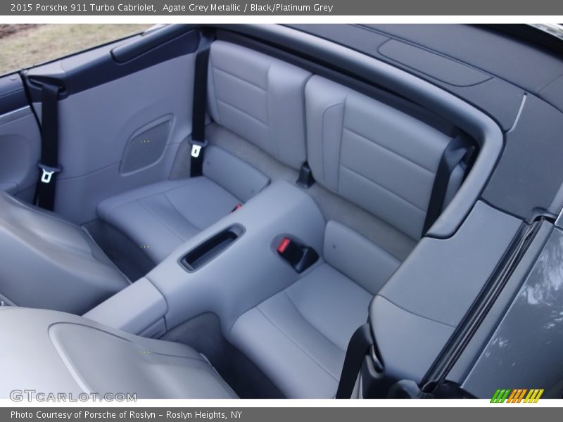 Agate Grey Metallic / Black/Platinum Grey 2015 Porsche 911 Turbo Cabriolet