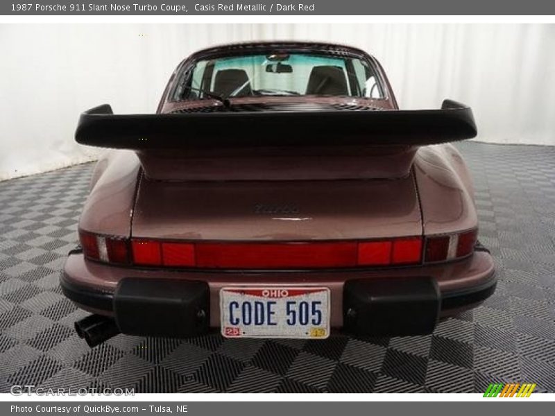 Casis Red Metallic / Dark Red 1987 Porsche 911 Slant Nose Turbo Coupe