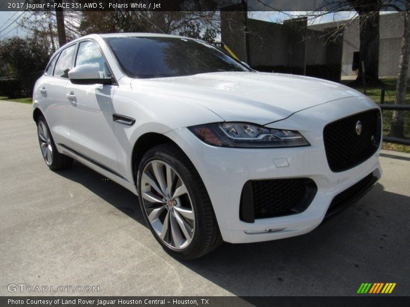 Polaris White / Jet 2017 Jaguar F-PACE 35t AWD S