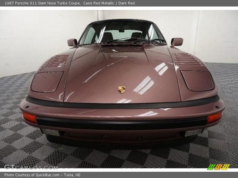 Casis Red Metallic / Dark Red 1987 Porsche 911 Slant Nose Turbo Coupe