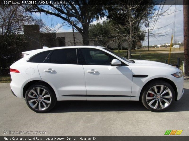 Polaris White / Jet 2017 Jaguar F-PACE 35t AWD S