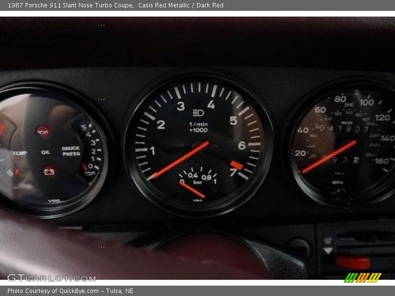  1987 911 Slant Nose Turbo Coupe Slant Nose Turbo Coupe Gauges