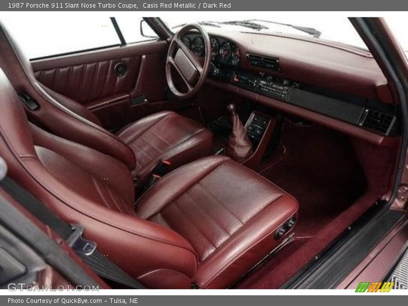  1987 911 Slant Nose Turbo Coupe Dark Red Interior