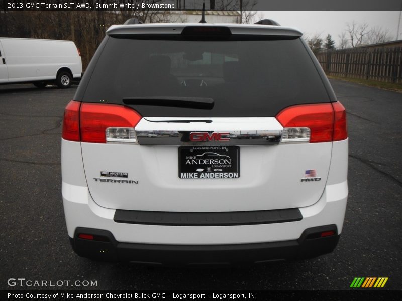 Summit White / Brownstone 2013 GMC Terrain SLT AWD