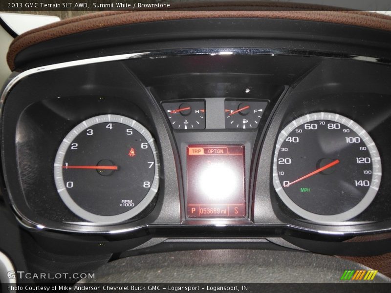 Summit White / Brownstone 2013 GMC Terrain SLT AWD