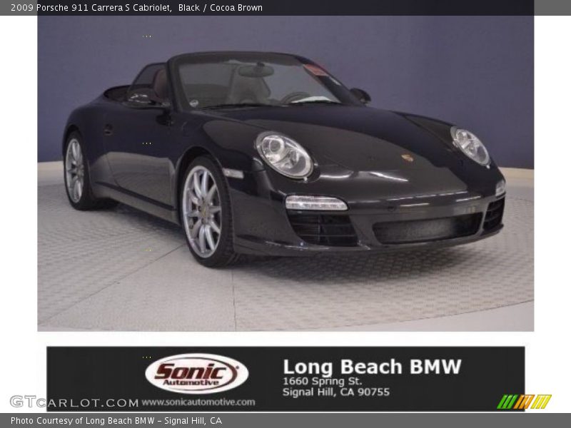 Black / Cocoa Brown 2009 Porsche 911 Carrera S Cabriolet