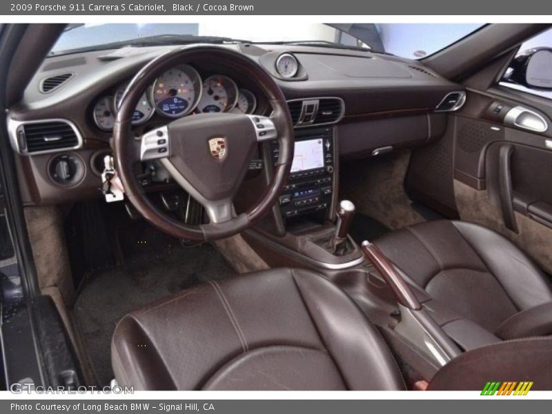 Black / Cocoa Brown 2009 Porsche 911 Carrera S Cabriolet