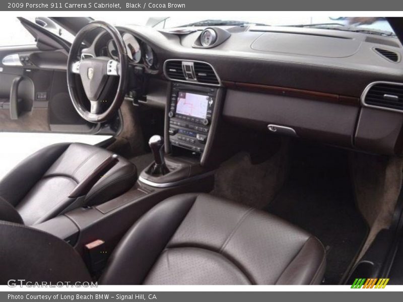 Black / Cocoa Brown 2009 Porsche 911 Carrera S Cabriolet